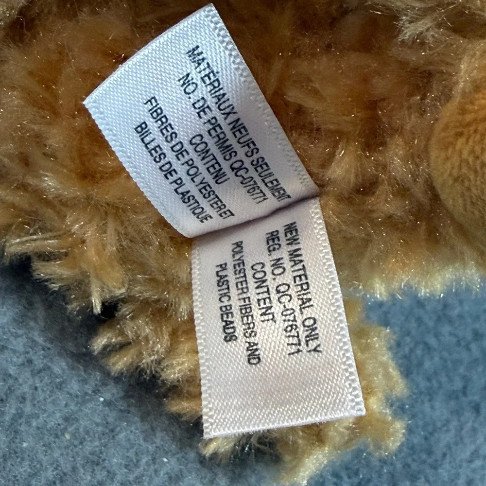 Ty Beanie‎ Boos Noodles Golden Doodle Puppy Dog Plush Tan Glitter Eyes 6 Inch